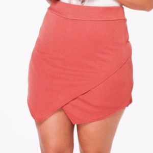 Plus Asymmetric Wrap Skort